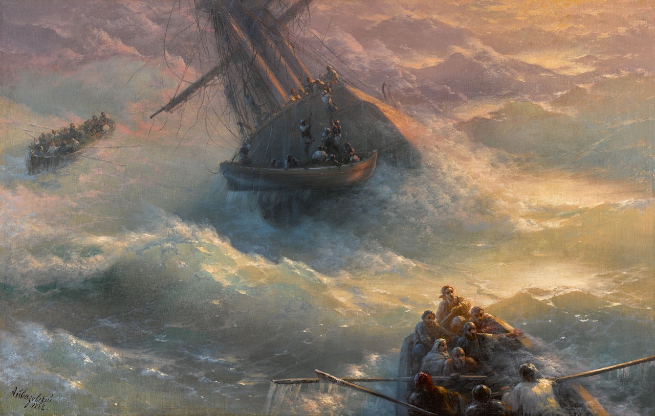 Abandoning Ship by Ivan Konstantinovich Aivazovsky
