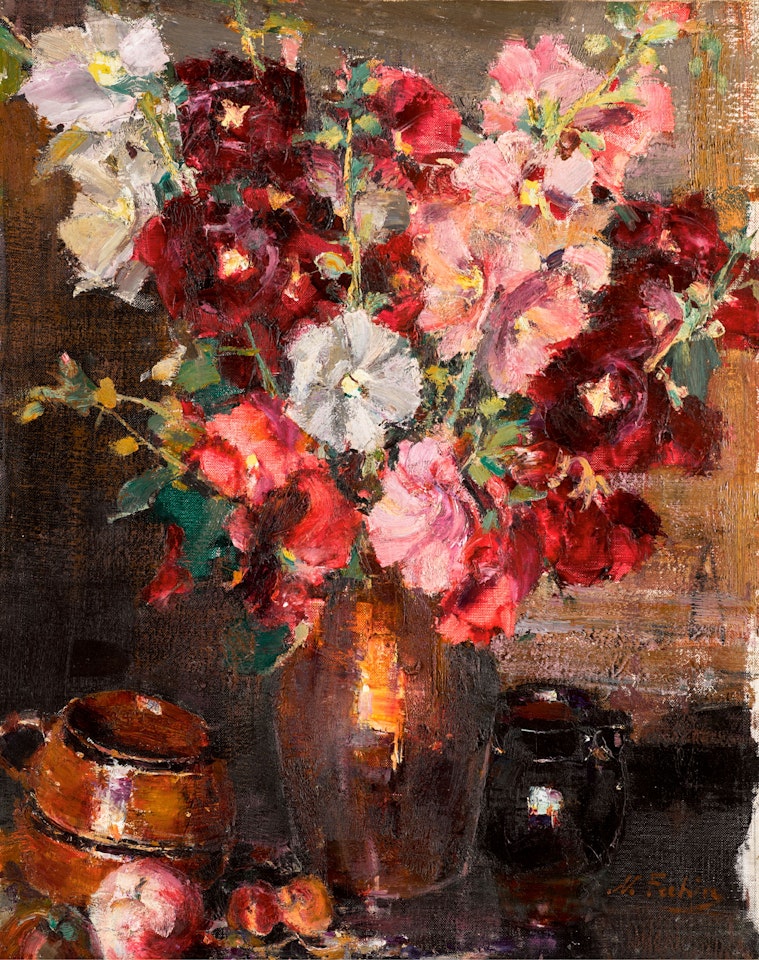 Hollyhocks by Nicolai Fechin