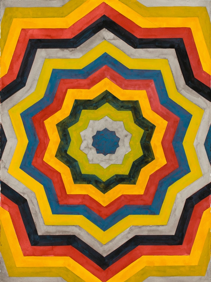 TEN POINTED STARS WITH BANDS OF COLOR by Sol LeWitt