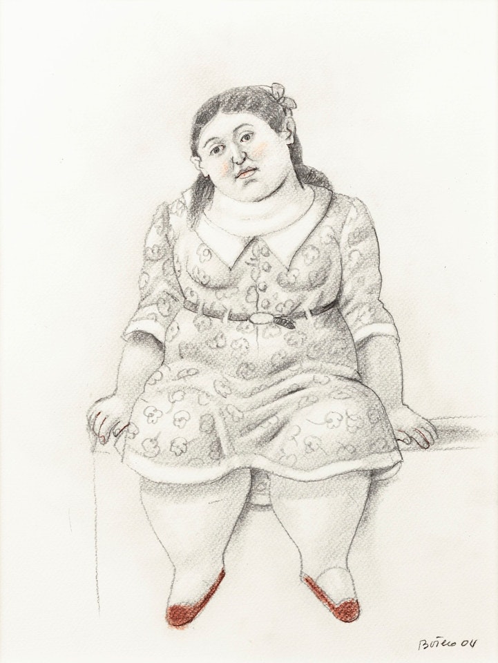 JEUNE FEMME ASSISE by Fernando Botero