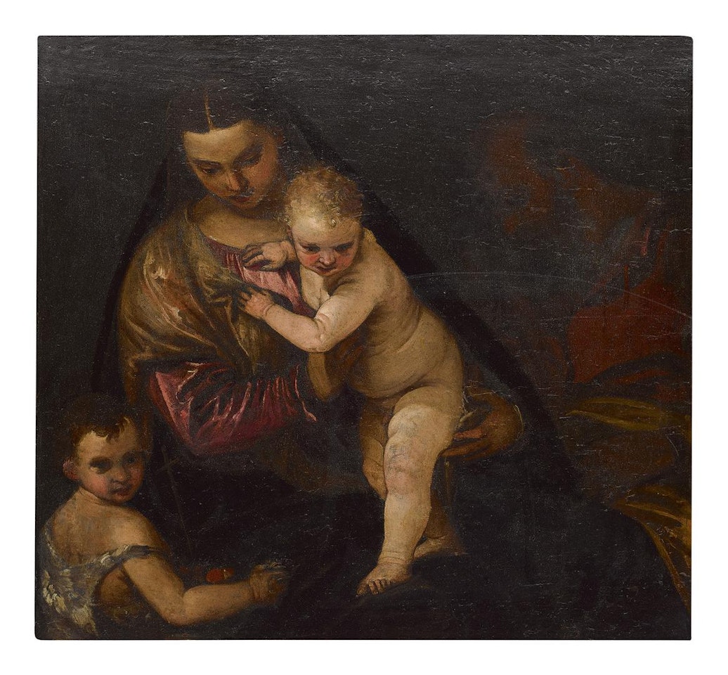 HOLY FAMILY WITH THE SAINT JOHN THE BAPTIST AS A CHILD by Paolo Veronese