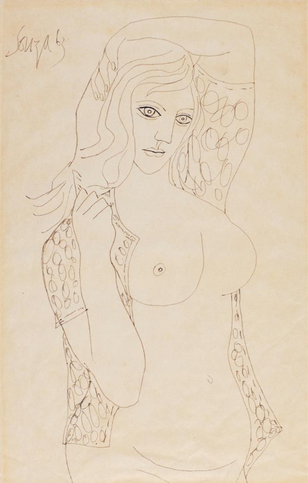 Untitled (Standing Nude) by Francis Newton Souza