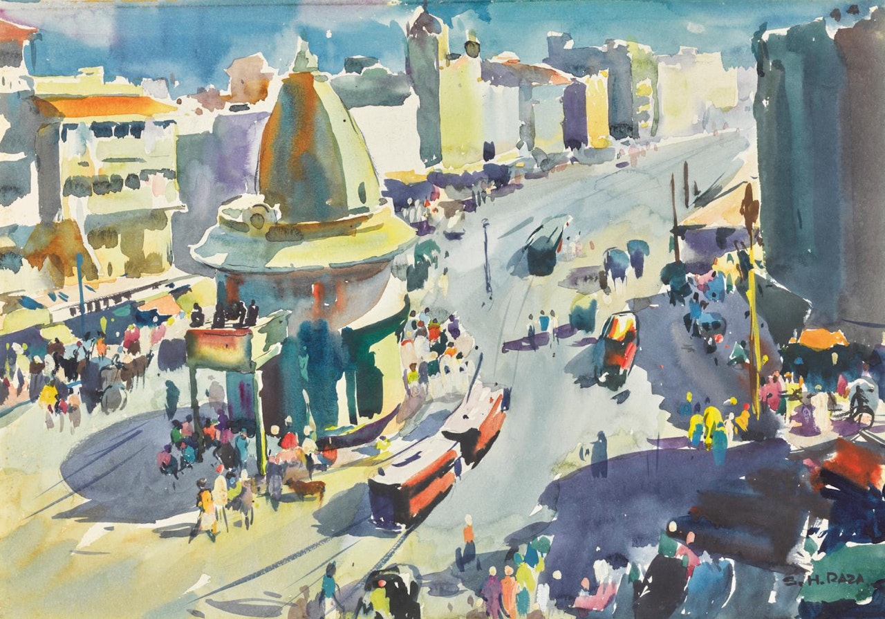 Untitled (Gol Deval Temple, Bombay) by Sayed Haider Raza