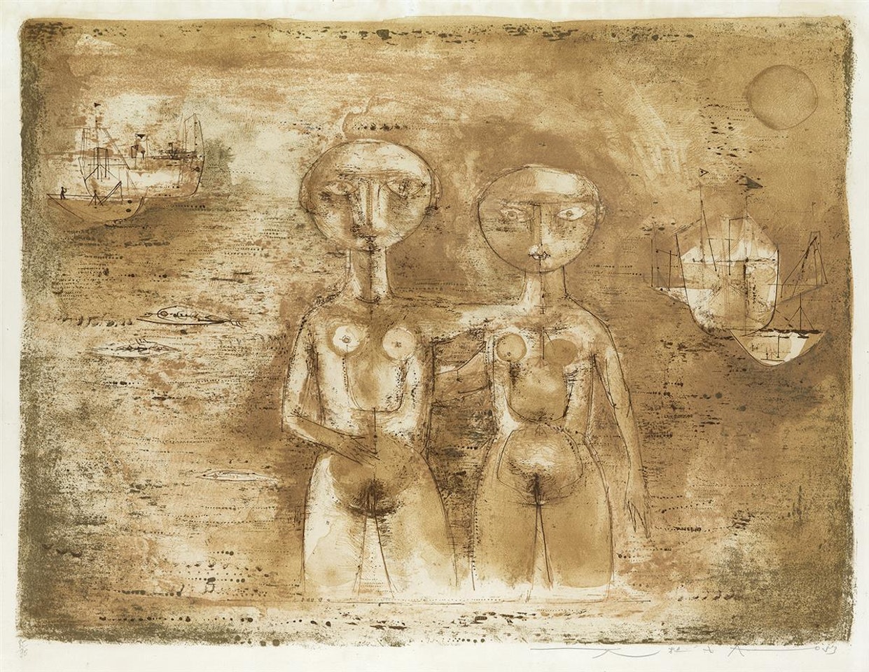 Les Grandes Beigneuses by Zao Wou-Ki