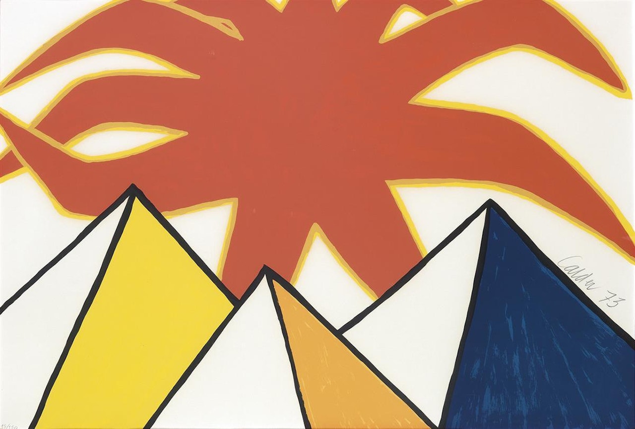 Pyramids And Sun by Alexander Calder