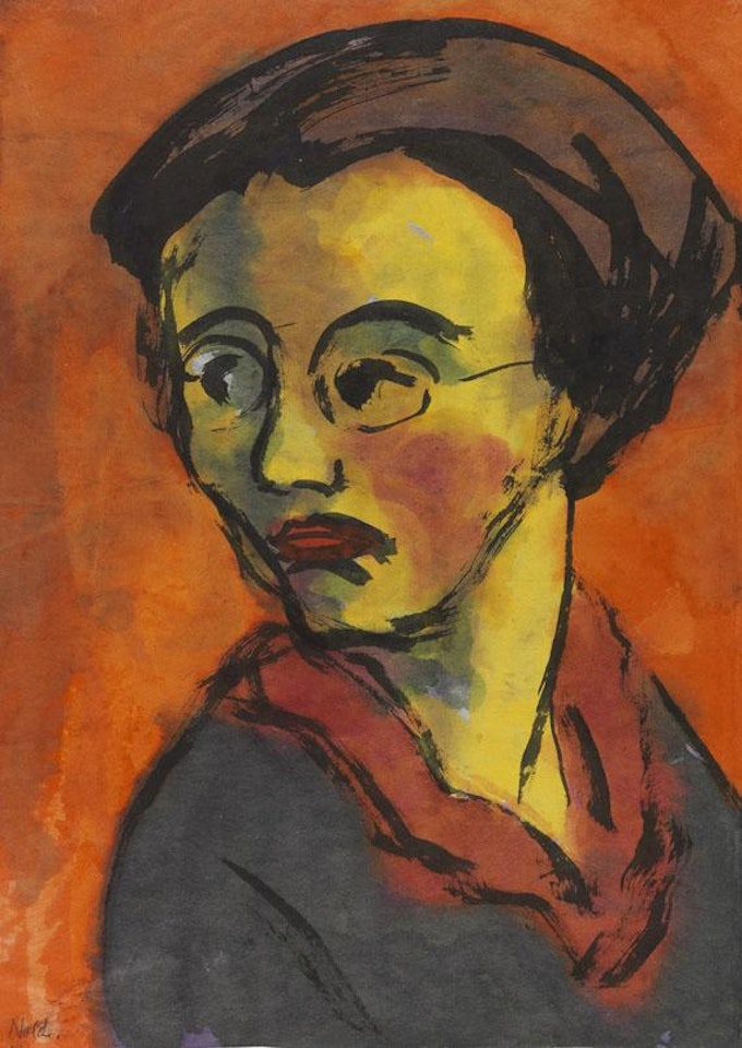 Frauenporträt - Johanna Schiefler by Emil Nolde