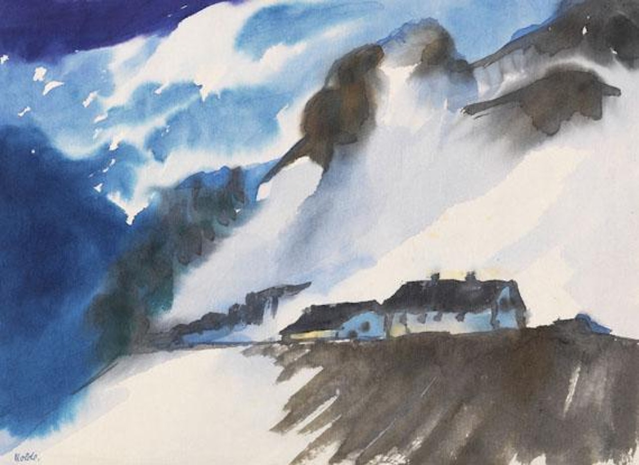 Schweizer Berglandschaft im Winter by Emil Nolde