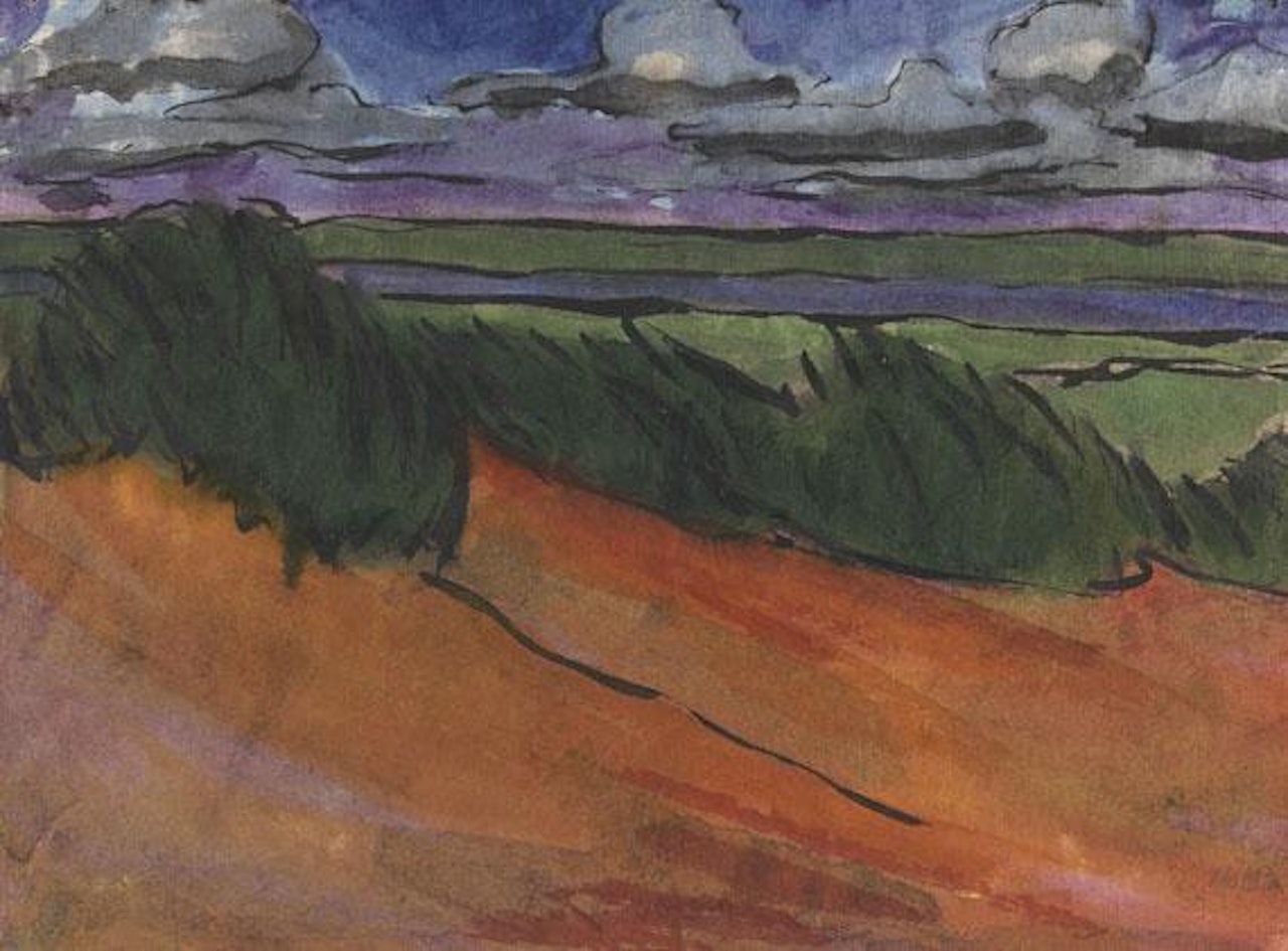 Abendstimmung am Ruttebüller See bei Utenwarf by Emil Nolde