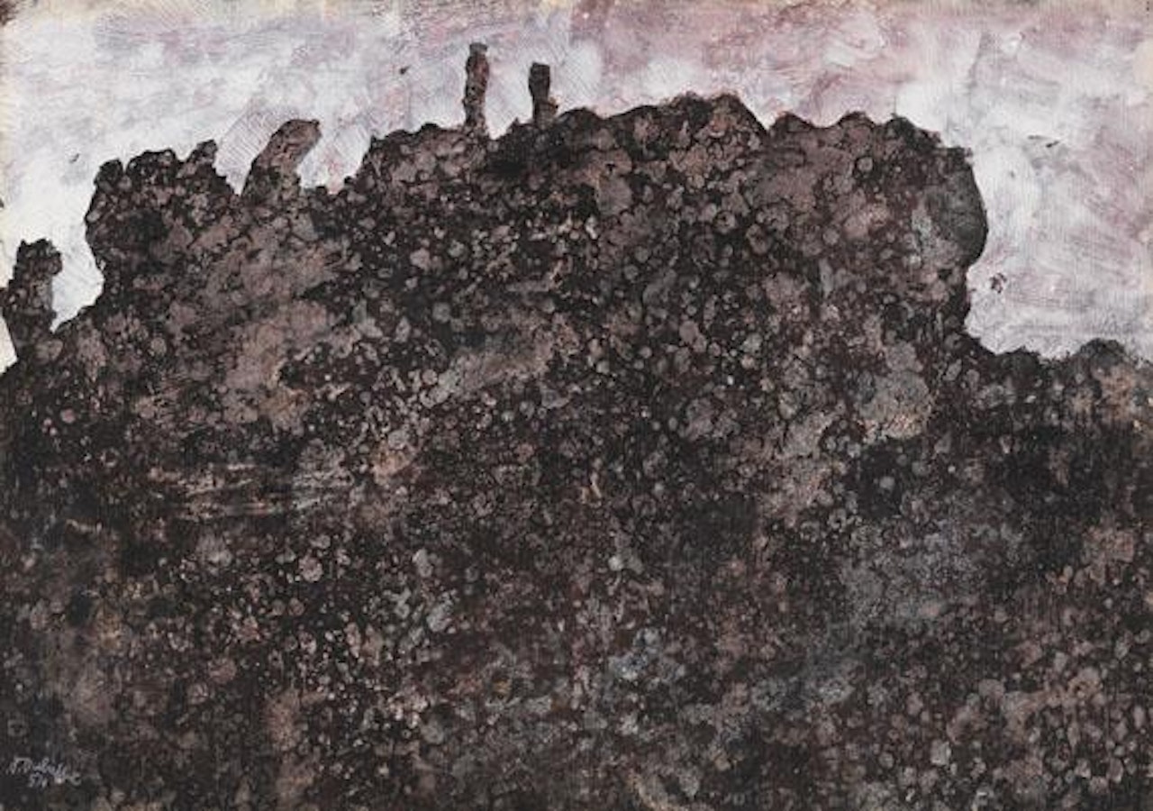 Paysage rocheux sombre by Jean Dubuffet