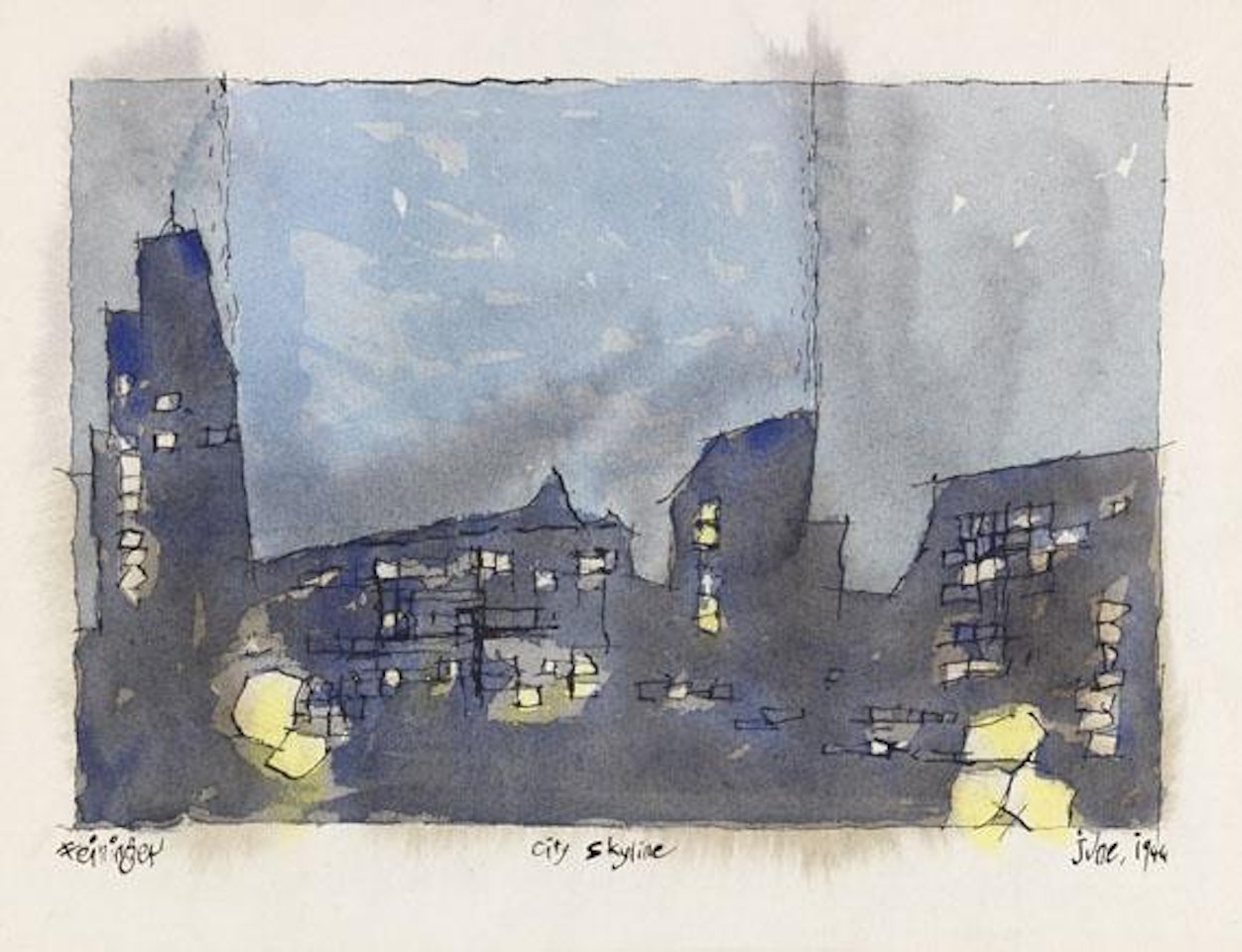 City Skyline by Lyonel Feininger