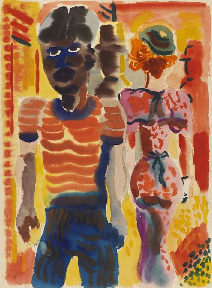 Harlem Street, New York by George Grosz