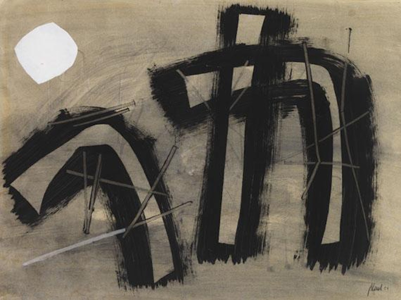 Schwarzes Tor by Fritz Winter