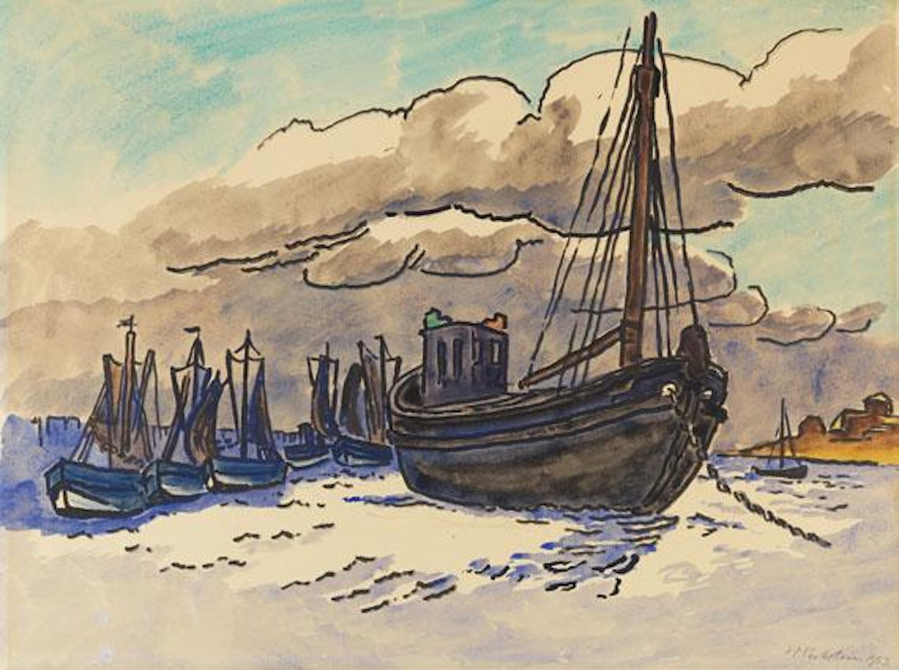 Aufkommende Flut by Max Pechstein