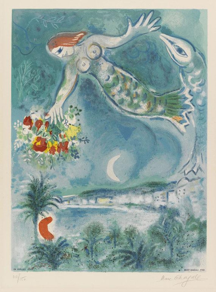 Die Sirene und der Fisch by Marc Chagall