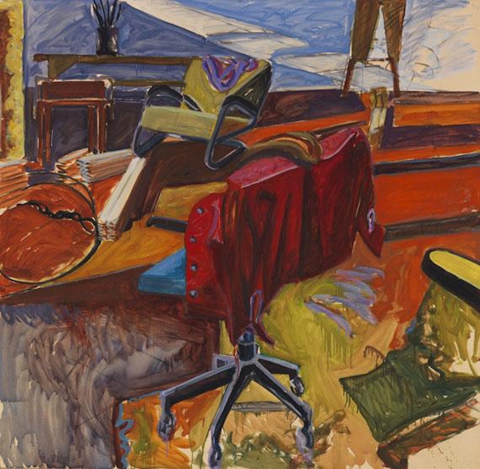 Rote Jacke - Bürostuhl (Entwurf) by Norbert Tadeusz