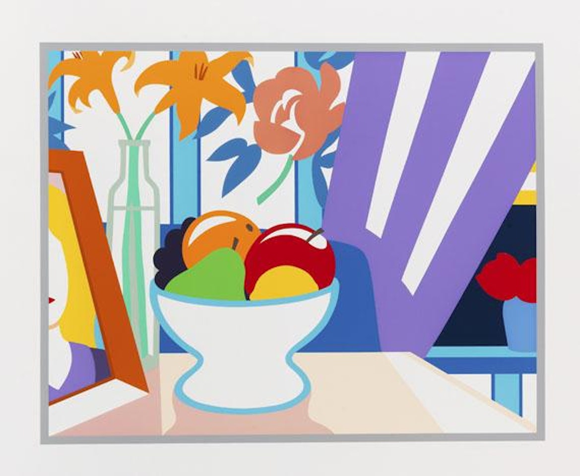 Still Life with Lilies and Mixed Fruit by Tom Wesselmann