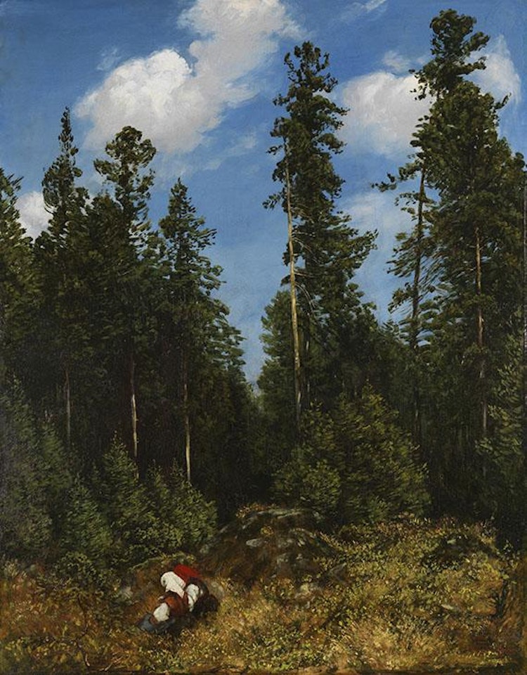 Schwarzwaldtannen (Beerenpflückerinnen) by Hans Thoma