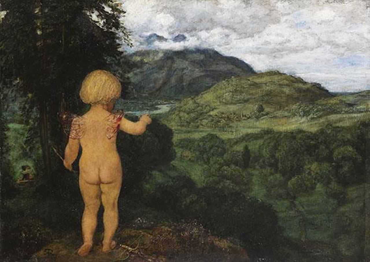 Amor erspäht die Liebenden by Hans Thoma