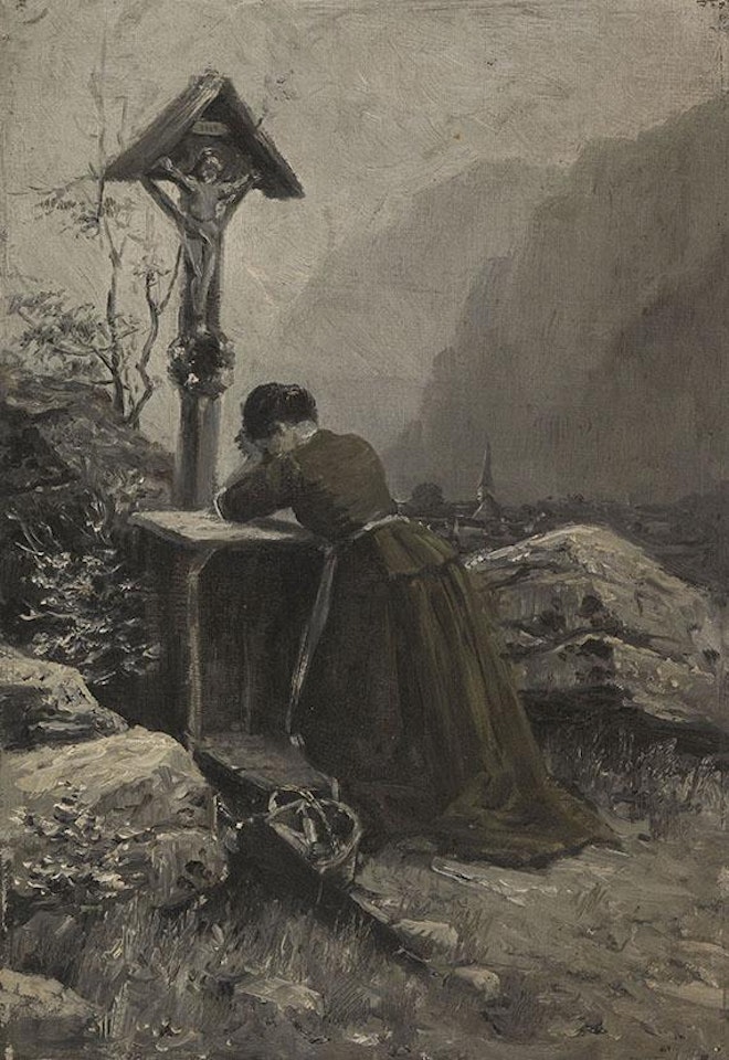 Mädchen am Marterl by Alexander Koester