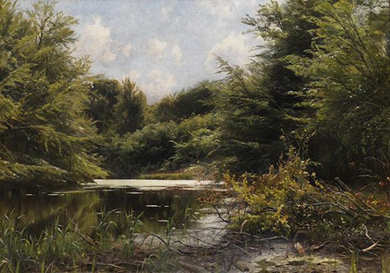 Spätsommer am Waldteich by Peder Mork Monsted