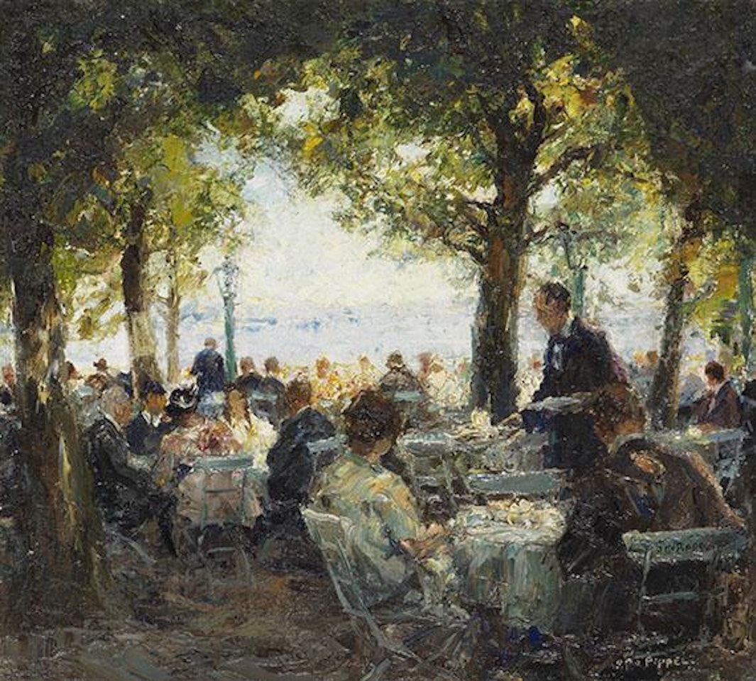 Wirtsgarten am Starnberger See by Otto Pippel