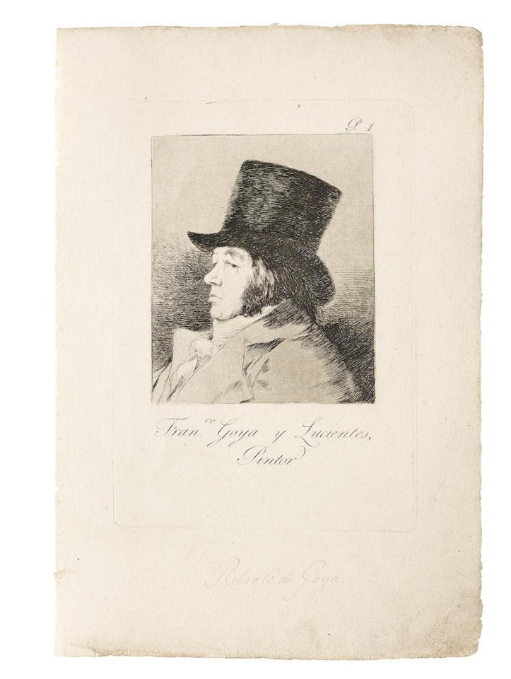 Self-Portrait, from Los Caprichos (Harris 36) by Francisco José de Goya