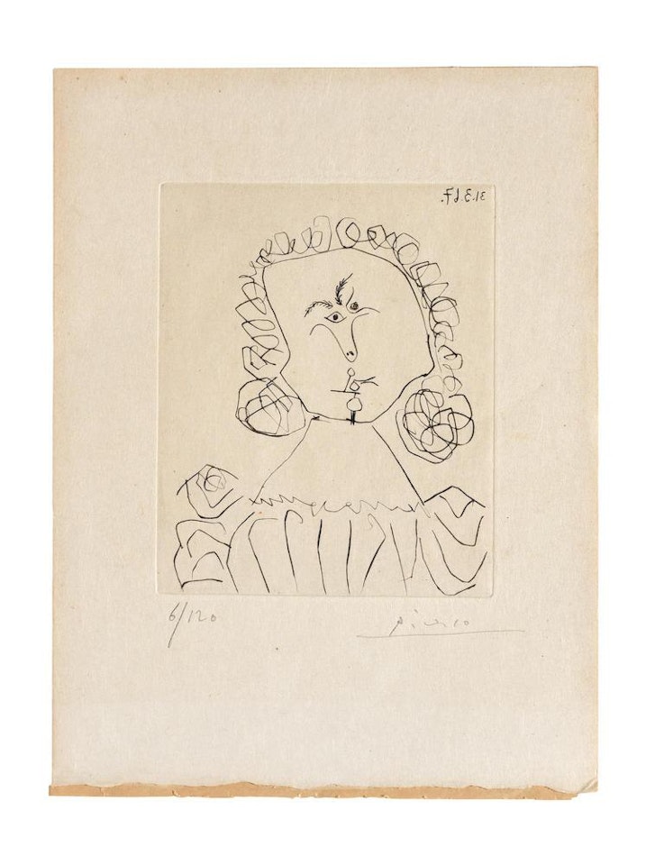 Mousquetaire, from Doble ensayo sobre Picasso (Bloch ; Baer 1479; Cramer Books 142) by Pablo Picasso