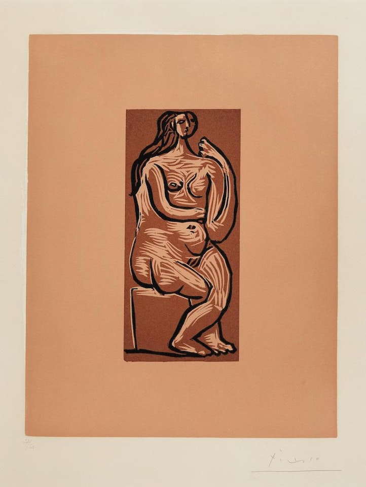 Nu Assis (Bloch ; Baer 1330) by Pablo Picasso