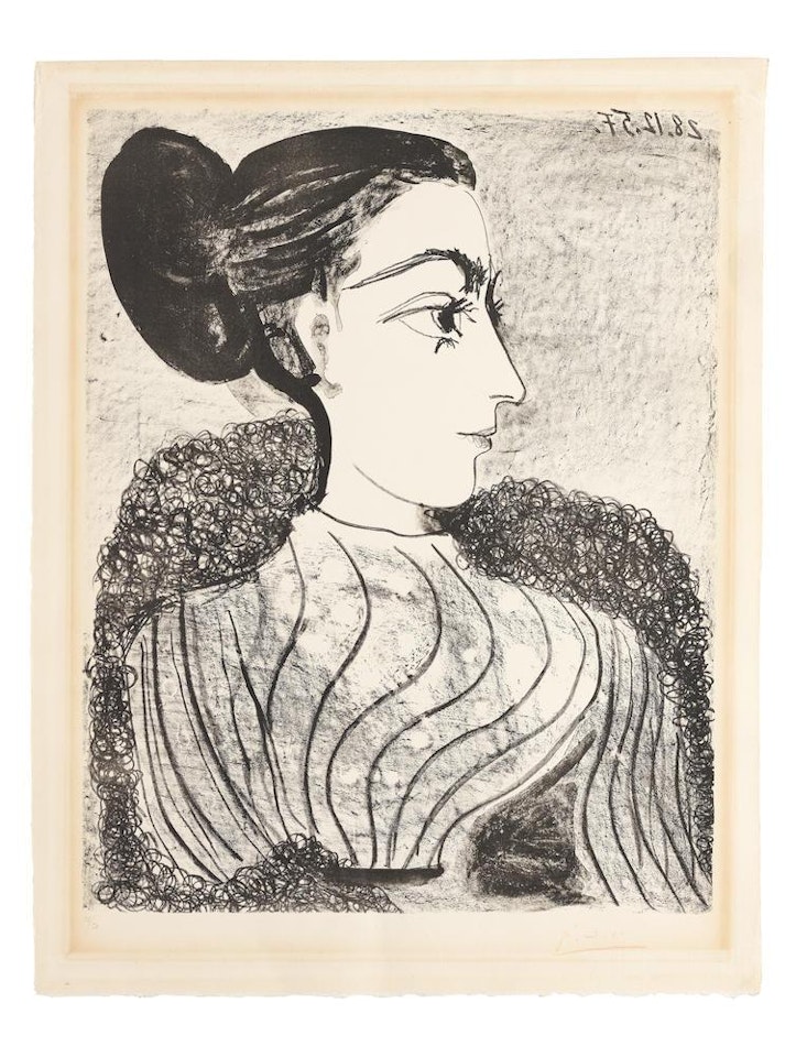 Femme au chignon (Bloch 853; Mourlot 310) by Pablo Picasso