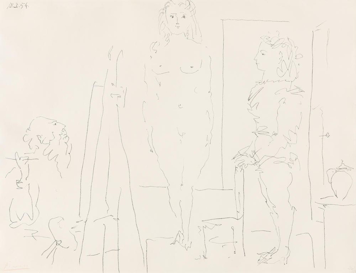 Les Deux Modèles (Bloch 757; Mourlot 253) by Pablo Picasso