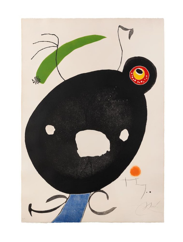 Plate 2, from Quatre colors aparien el mon (Dupin 823) by Joan Miró