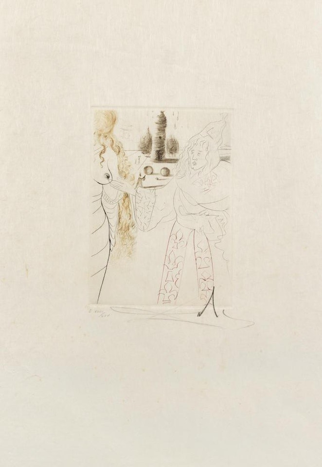 Nine plates, from Le Decameron (Michel & Lopsinger 552-561; Field 72-8) by Salvador Dali