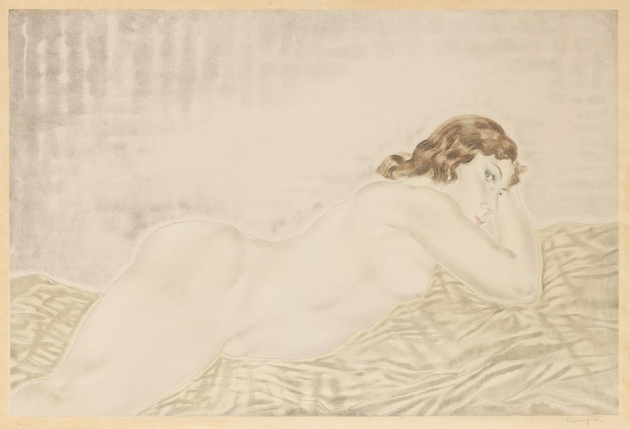 Femme blonde allongée (Buisson 30.76) by Leonard Tsuguharu Foujita
