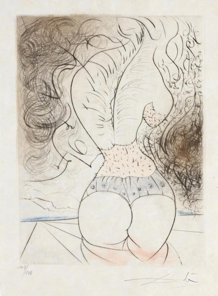 Vénus aux fourrures (Michel et Lopsinger 357-376; Field 68-6) by Salvador Dali