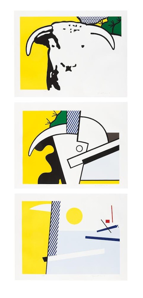 Bull Head series (Corlett 123-125) by Roy Lichtenstein