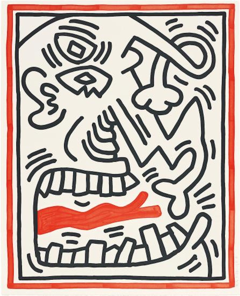 Three Lithographs: one plate by Keith Haring