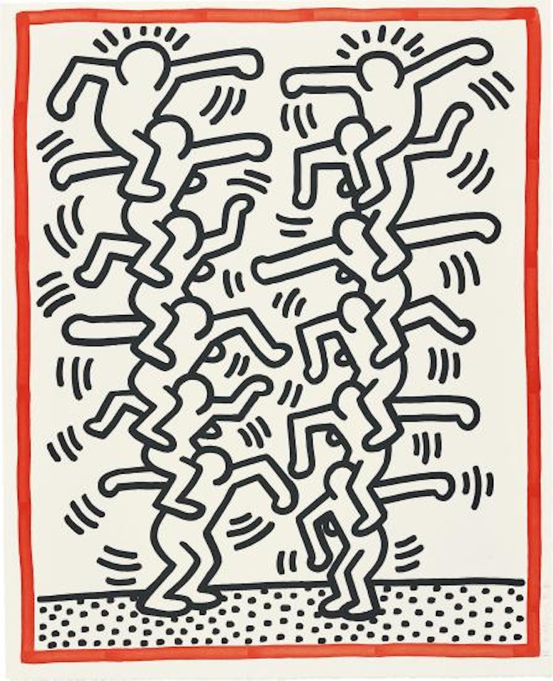 Three Lithographs: one plate by Keith Haring