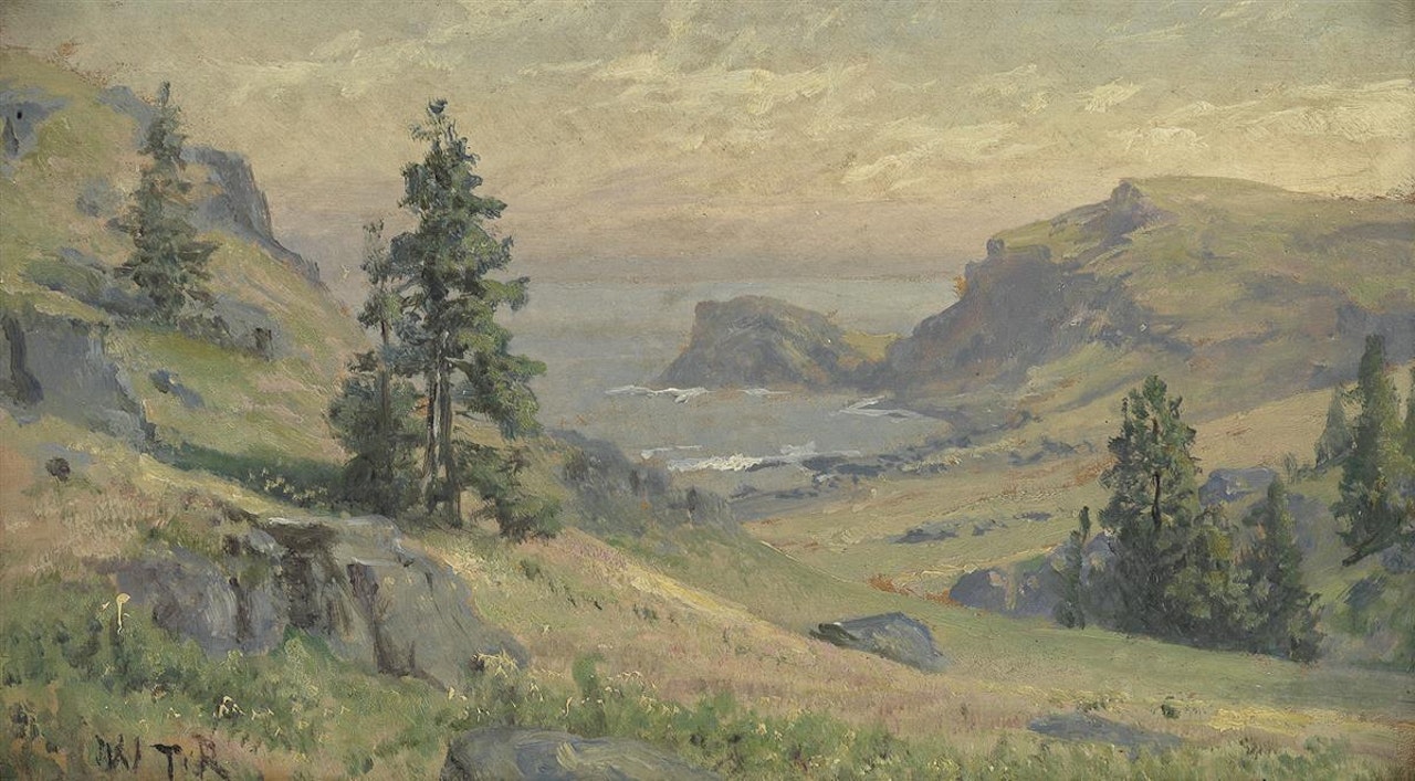 Monhegan Island, Maine; View of the Coast, Donegal, Ireland by William Trost Richards