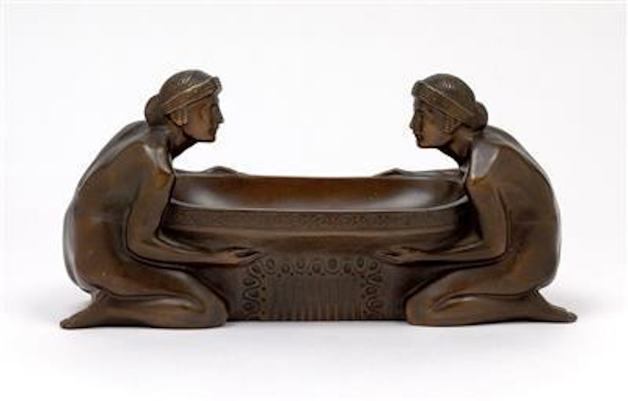 Two bowl bearers by Gustav Gurschner