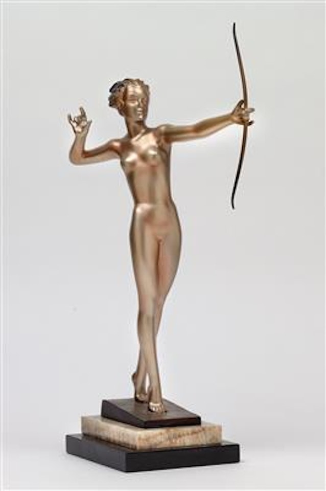 Diana with bow by Josef Lorenzl