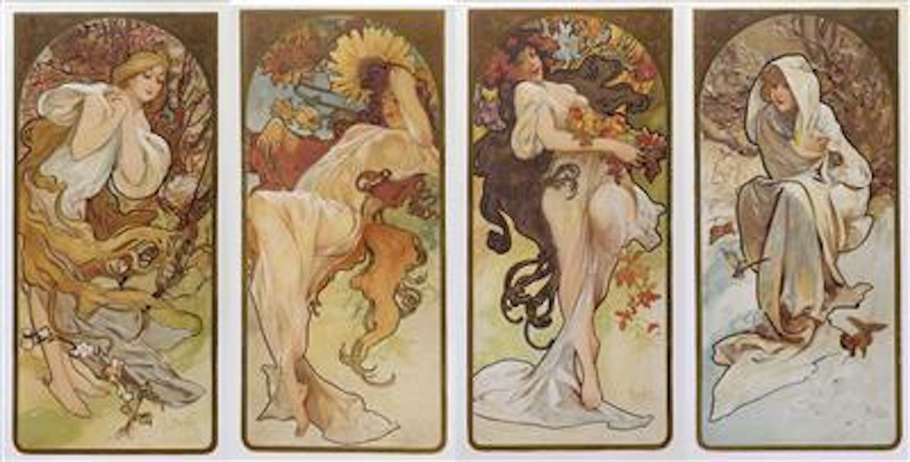 The Four Seasons by Alphonse Mucha