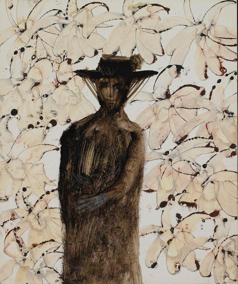 Daisy Bates and Flowers by Sidney Nolan