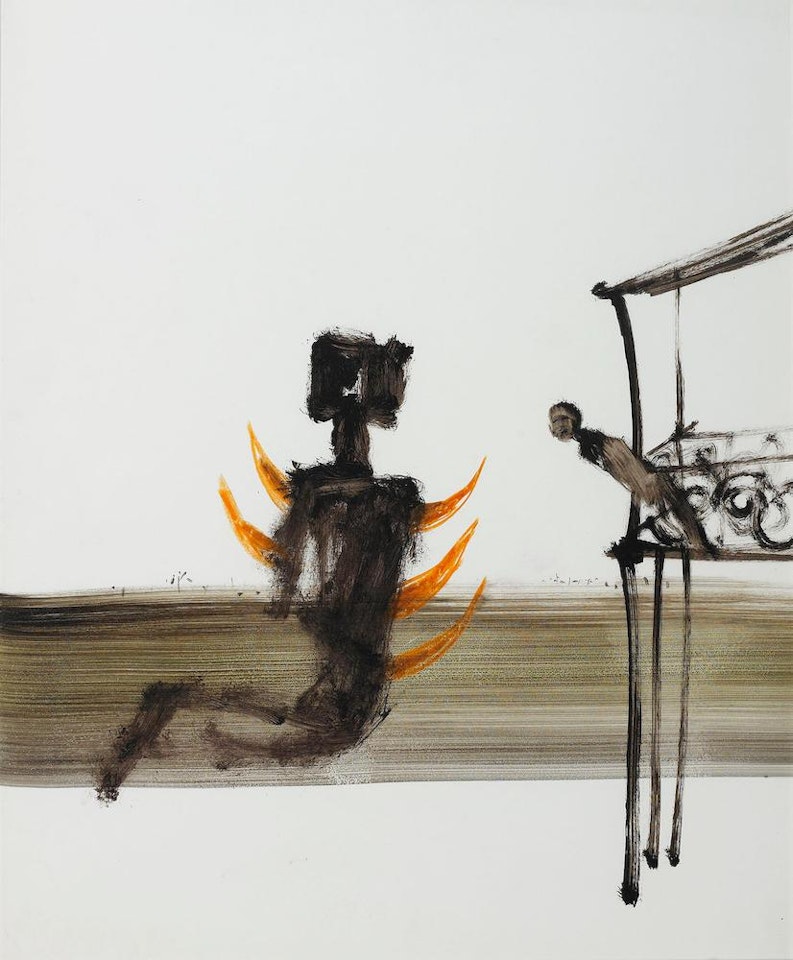 Kelly and Watcher on Cast-Iron Balcony by Sidney Nolan