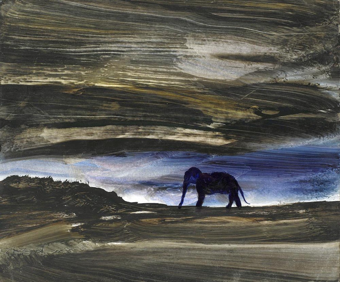 African Elephant and Landscape by Sidney Nolan