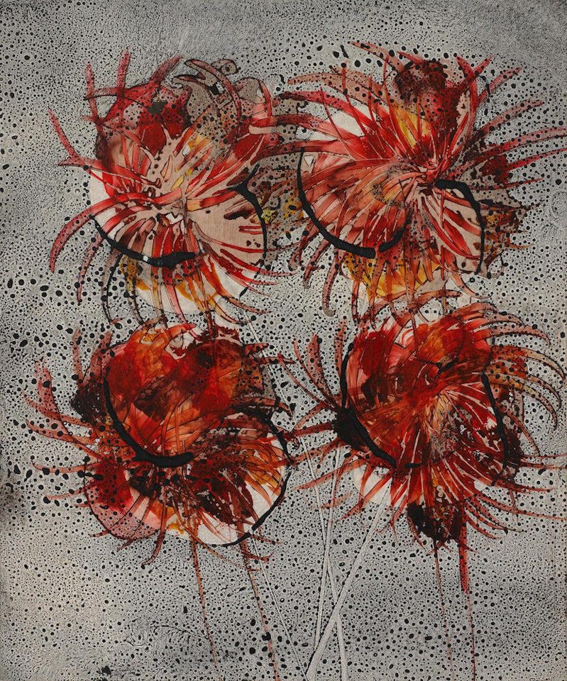 Red Flowers by Sidney Nolan
