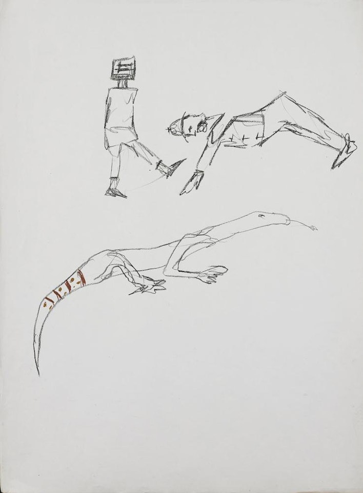 Kelly, Policeman and Goanna by Sidney Nolan