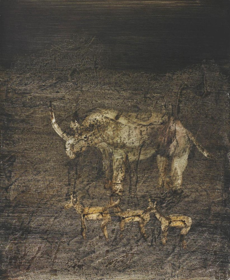 Gazelle and Rhinoceros by Sidney Nolan