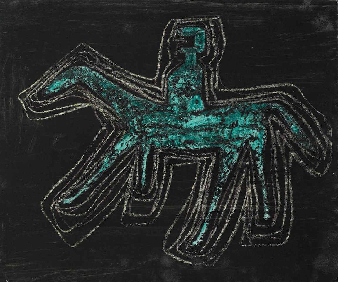 Kelly on Horseback by Sidney Nolan