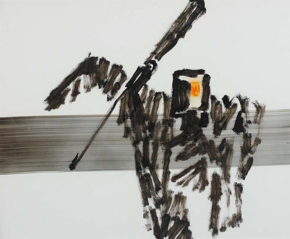 Kelly, Rifle and Horse by Sidney Nolan