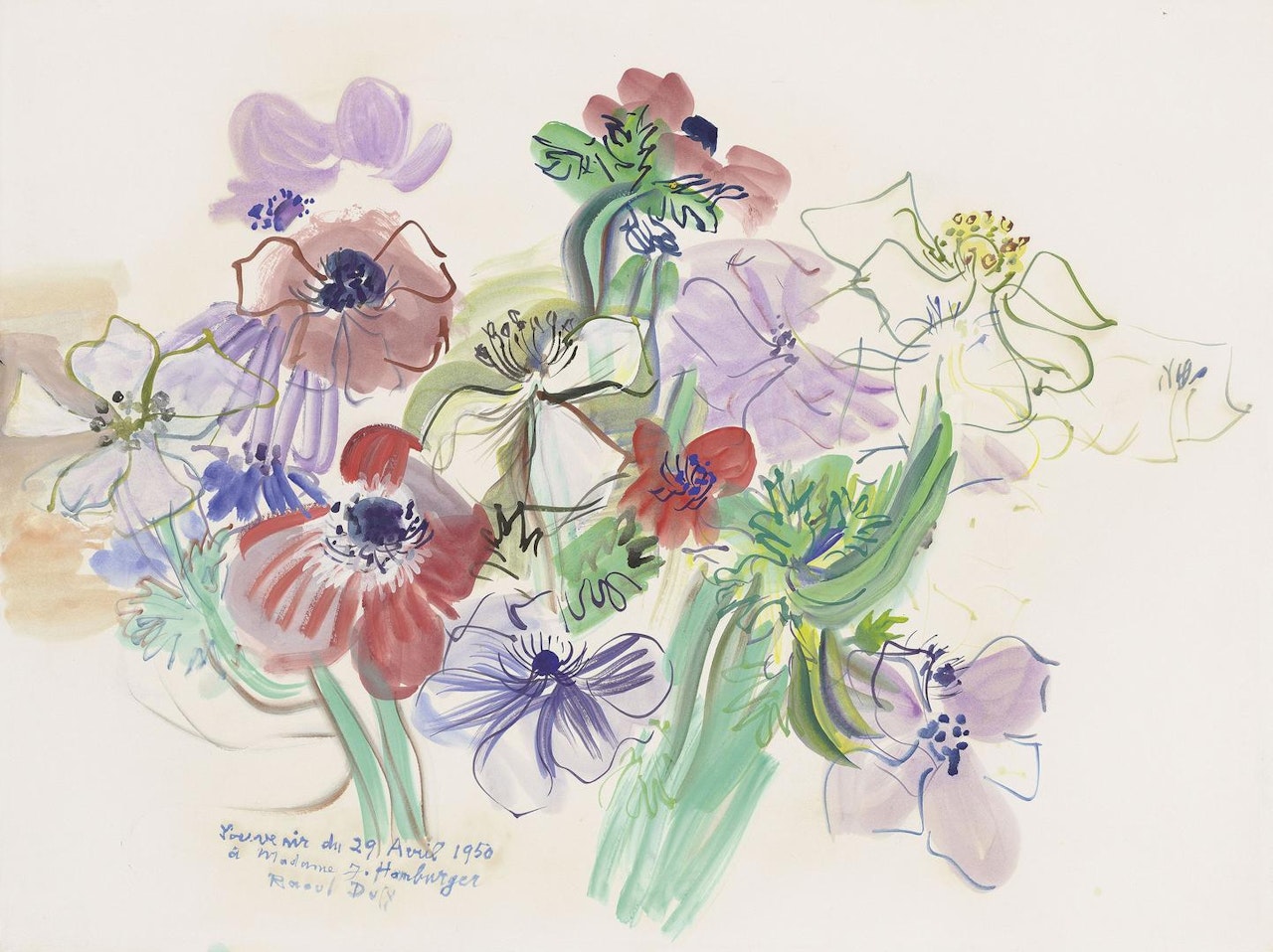 Anémones by Raoul Dufy